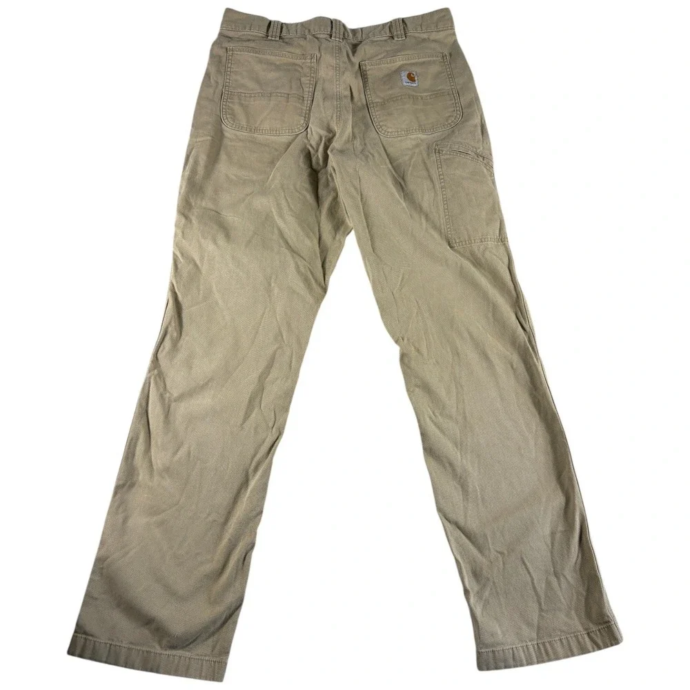 Carhartt Carpenter Pants Mens 36x36 Khaki Tan Relaxed Fit Rugged Workwear Casual